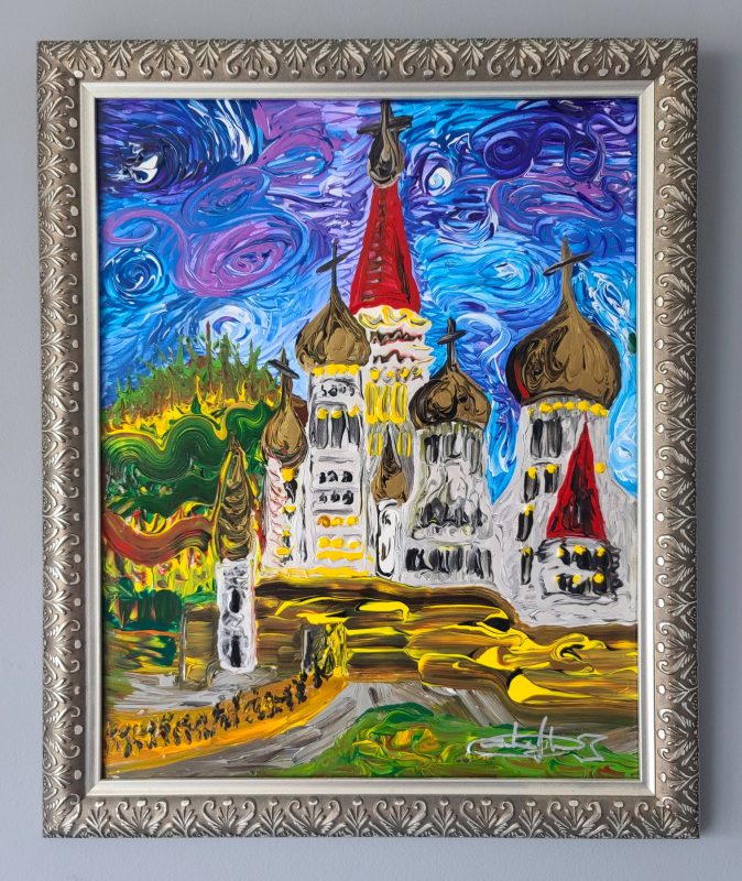 The Old Church — Acrylics on canvas
